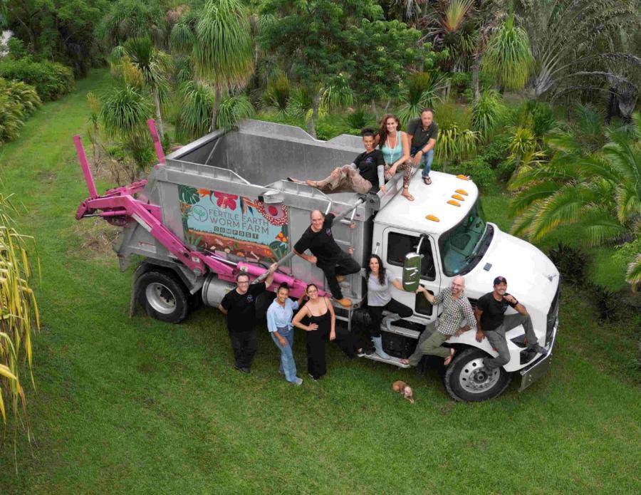 crew on the compost truck in Miami