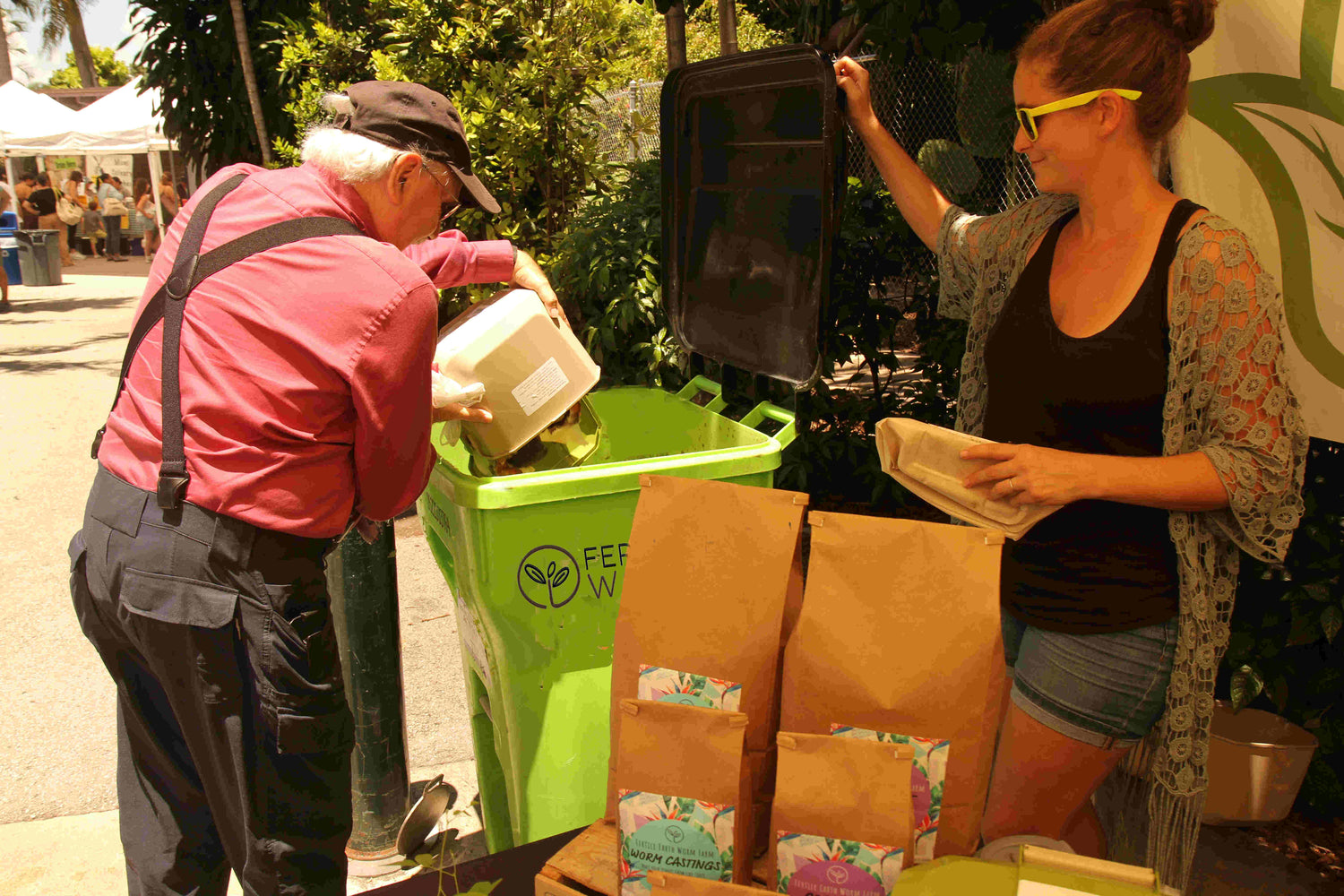 Pinecrest resident drops off compost at community composting program