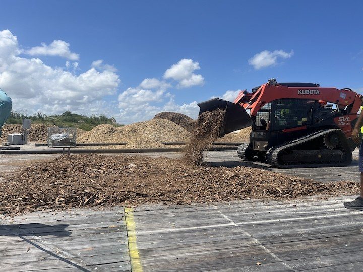 Installing the first plenum, the foundation of the aerated static pile