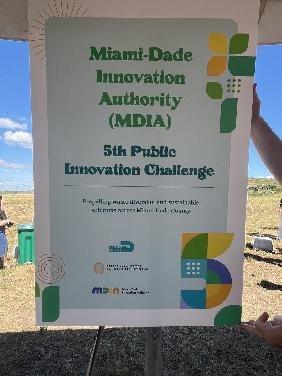 MDIA 5th Public Innovation Challenge sign at the announcement event