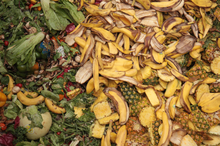Diverse local feedstocks for composting.